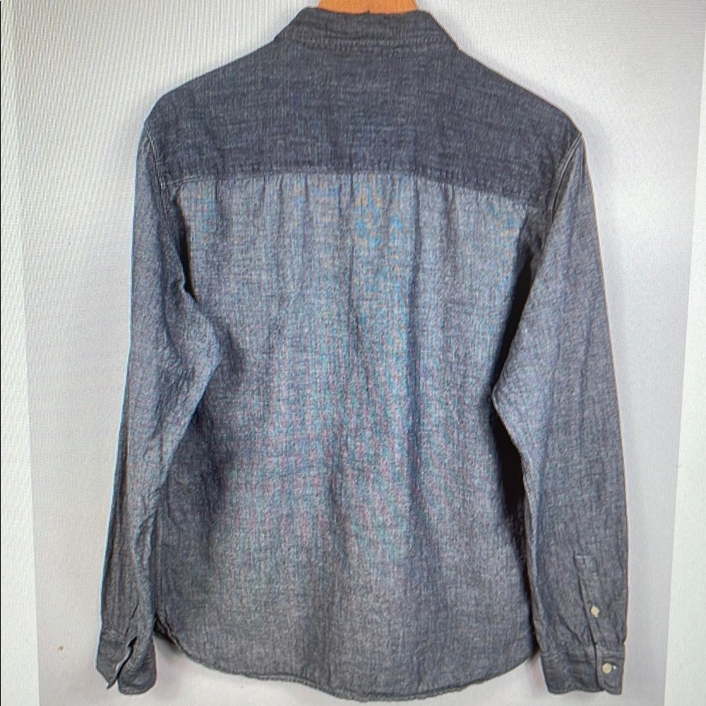 All Saints Men's Denim Long Sleeve Button Down Shirt XXL - Picture 2 of 5